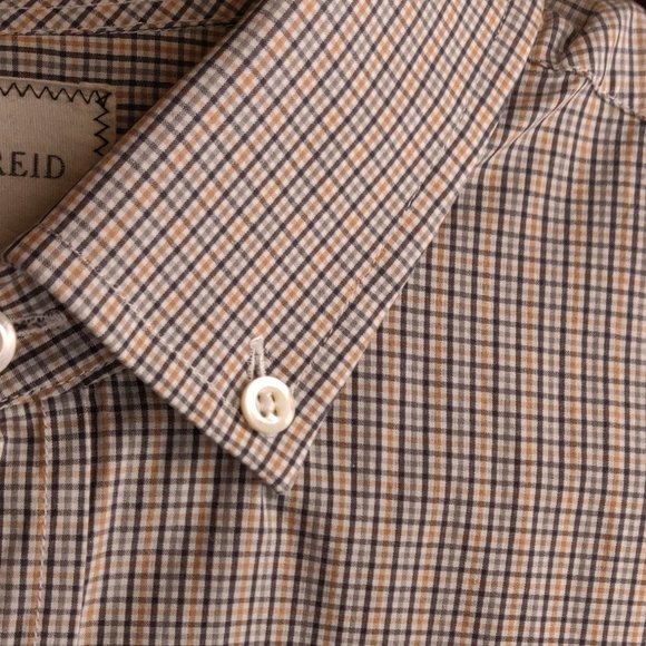 Billy Reid SLIM CUT Plaid Long Sleeve Button Down SIZE LARGE - Picture 3 of 4